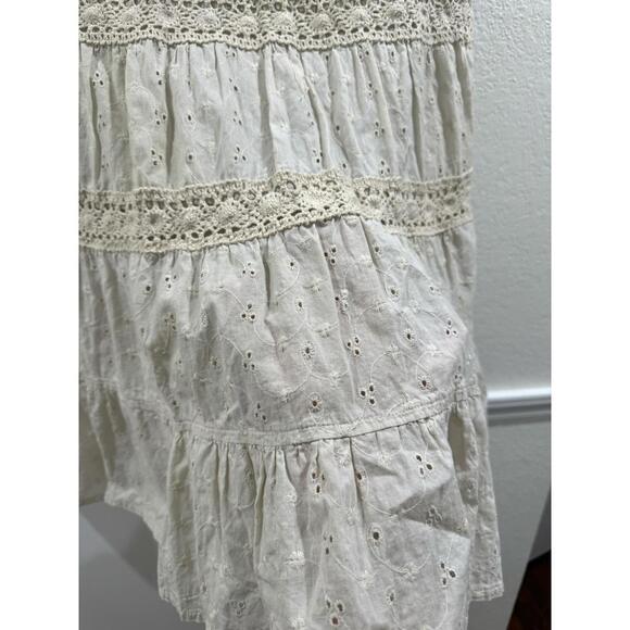 {SOLD} Vintage Bill Blass Denim Jean Boho Eyelet Embroidered Midi Skirt- Size 6 - Picture 5 of 9
